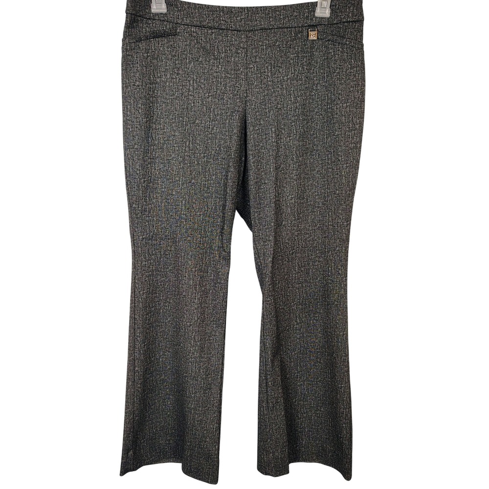 New York & Company 7th Avenue Grey Marled Stretch Pull On Pants Large Petite